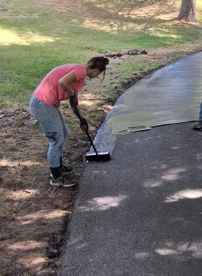 sealcoating a driveway in swv